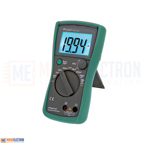 Digital Capacitance Meter 3 ½ Digits Backlit PRO'SKIT MT-5110