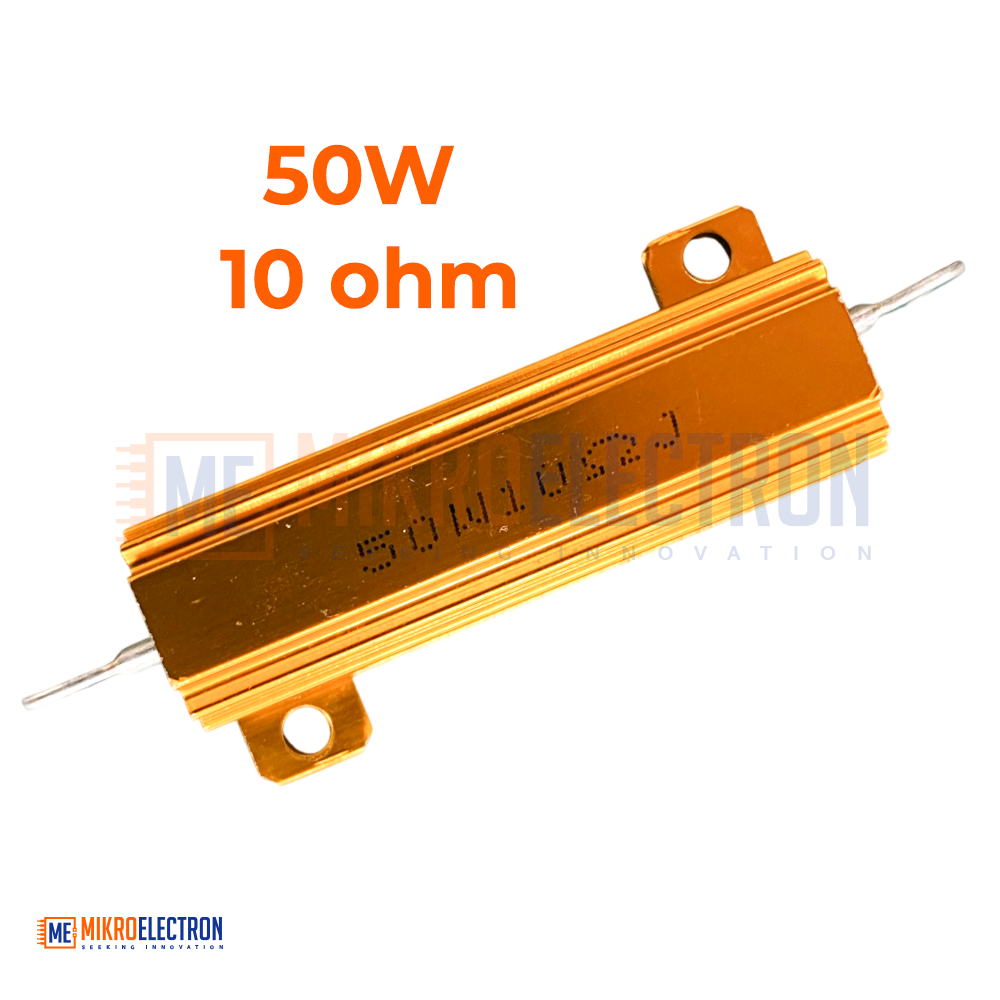 Api Electronics Resistors RX24-50W 10 ohm Resistor 5% Gold Aluminum Case