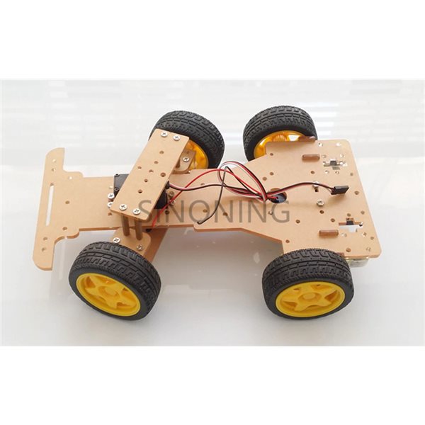 Smart Robot Steering Engine Car Chassis 4 Wheel 2 Motor For Arduino DIY ...
