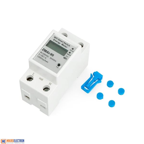 Diymore Single Phase Electric Meter,Smart Energy Meter,KWh Meter,90-230V WiFi Din Rail Electric Energy Meter,Digital Energy Consumption Monitor with Smart Life/Tuya App