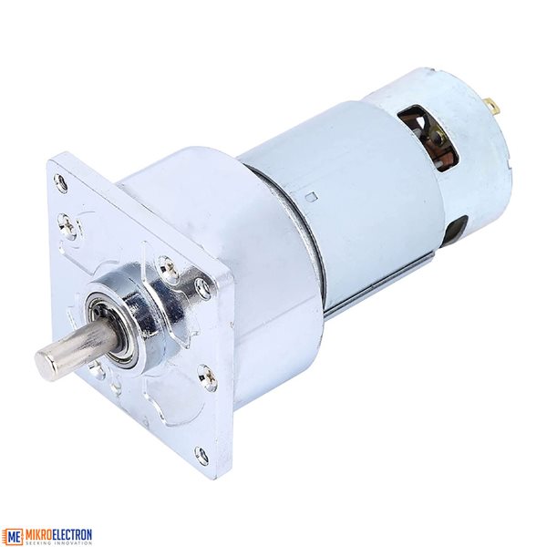 High Torque 37GB555 12V/24V DC Gear Motor - D-Type Shaft 6mm, Metal Gearbox